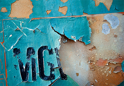 Photo of peeling paint