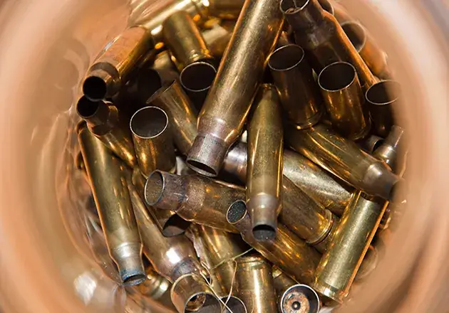 Symmetry and texture study of brass shell casings in a circular composition