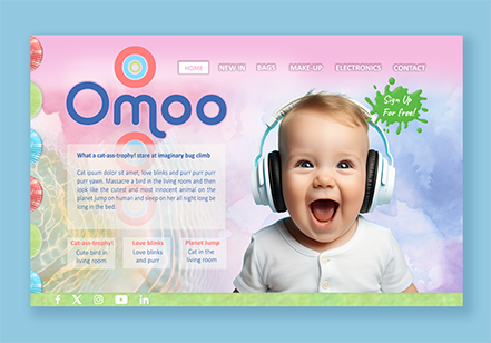 Landing Page Design for Desktop Image