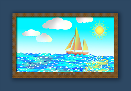 Sail Boat on a sunny day illustration