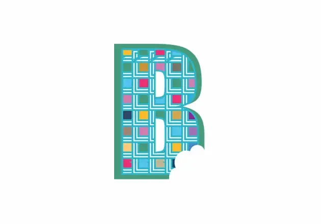 Geometric B monogram for ByteSpark digital branding