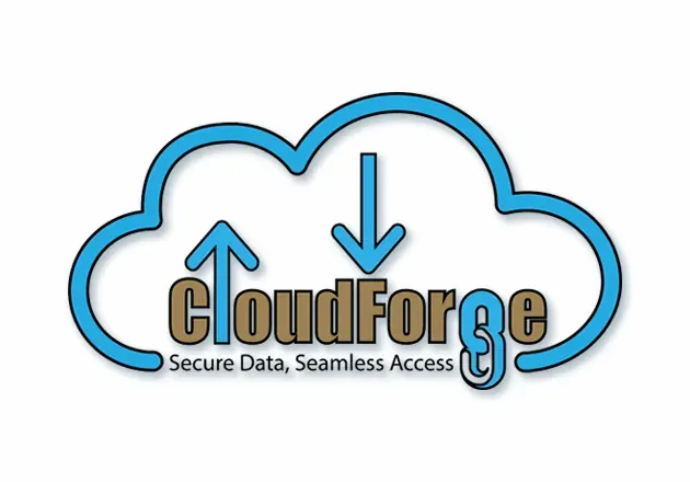 Cloud Forge industrial logo - Scalable vector graphic design