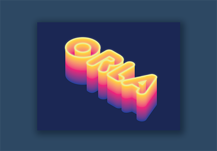 Orla 3D Logo Illustration