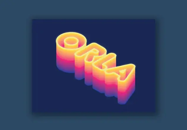 Custom 3D typography and name illustration with inflated matte effects