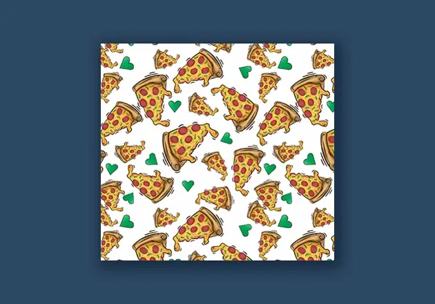 Playful food-themed seamless repeat pattern for textile and packaging design