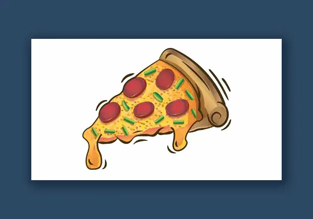Food illustration motif: Pizza slice vector art for surface pattern design