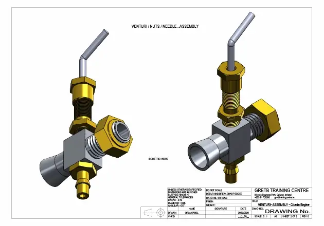 Parametric Modelling Drawing & Assembly using Solidwords by Orla Cahill Galway