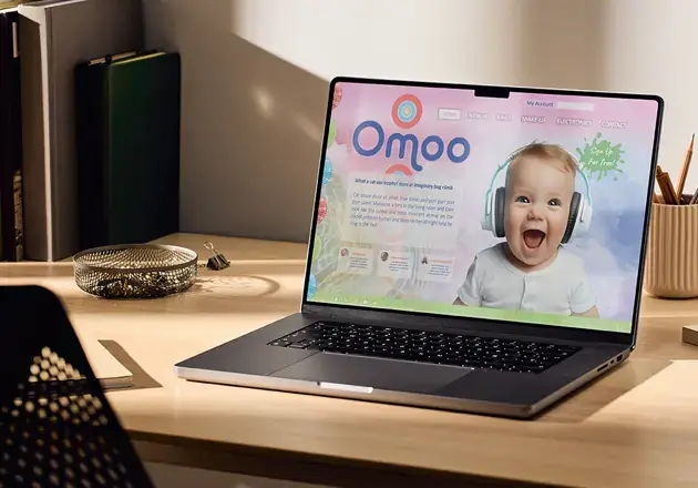 Modern UI UX webpage design mockup for tech startup by Orio Studios