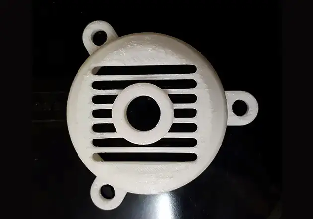 Prototyping a slotted cover using PLA 3D printing from CAD data