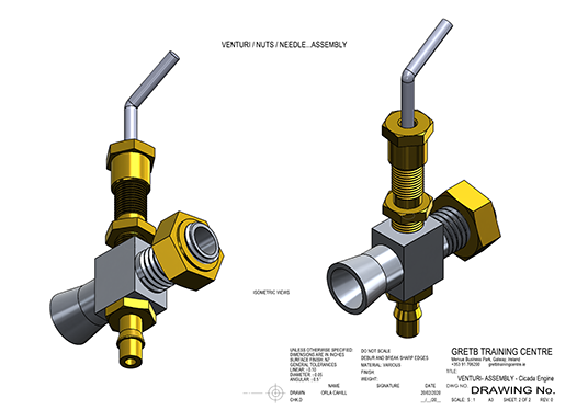 Venturi Solidworks Assembly - Cicada Engine