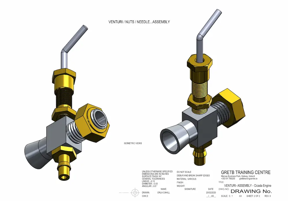 Detailed internal assembly view of a Cicada Engine Venturi