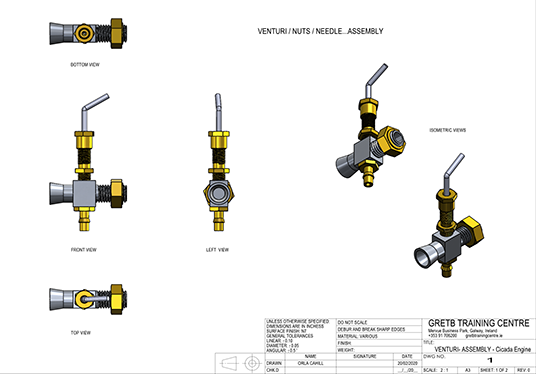 Venturi Solidworks Assembly - Cicada Engine