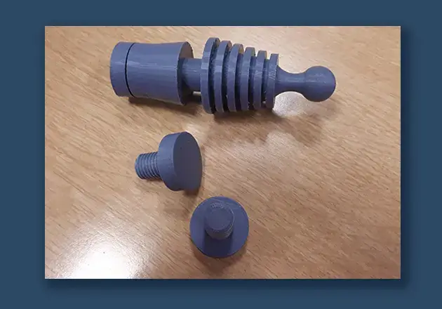 Rapid prototyping: PLA 3D prints used for physical fit testing