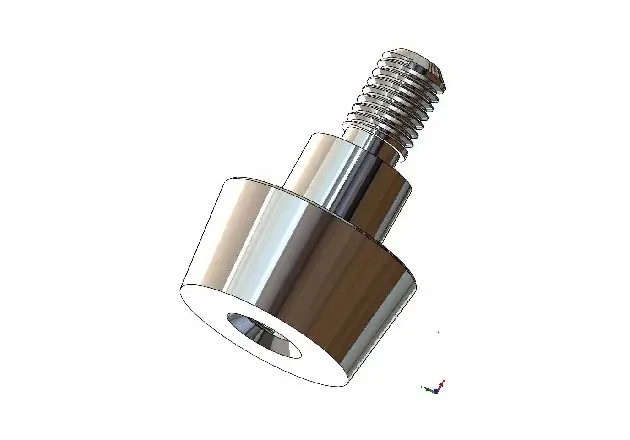 3D CAD part design of a tree base component for manufacturing