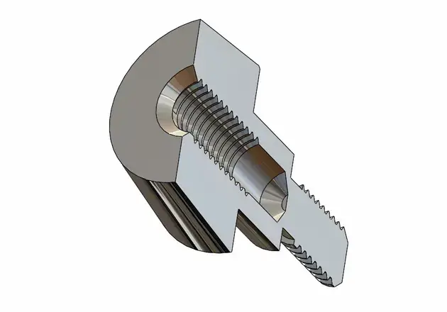 Technical section view and part slice drawing in SolidWorks