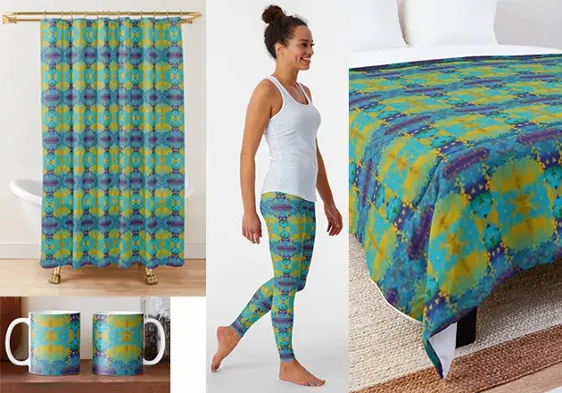 Abstract Horizon seamless repeat pattern for modern textile design