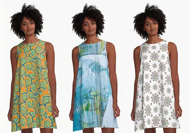 Garment prototyping showing repeat pattern placement for fashion retail